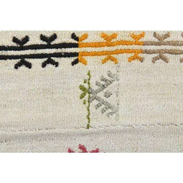 1970s Turkish Hand-Knotted Wool Cotton Beige Kilim Runner Rug 68x159