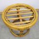 Vintage old rattan pouf