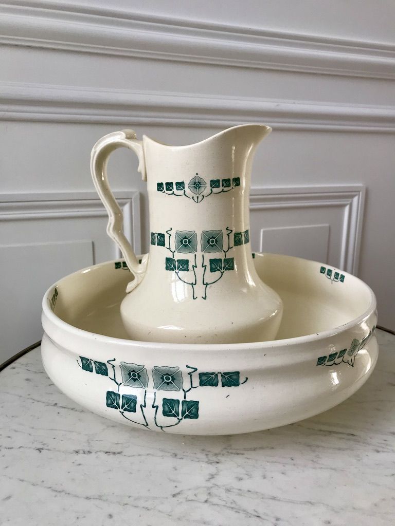 Toilet service in Iron Earth patterned "Brazza" 30-40s