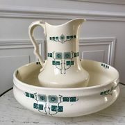 Toilet service in Iron Earth patterned "Brazza" 30-40s