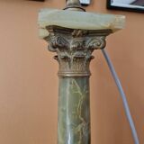 Lamp base in the shape of a Corinthian column in onyx and bronze - Napoleon III late 19th century