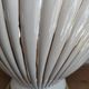 Pied de lampe coquillage en céramique et métal doré- vintage