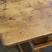Baroque antique Nordic provincial oak table 1800s rustic farmhouse, rich patina