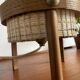 Vintage handcrafted lamp in woven wool and wood veneer
