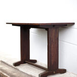 Art deco bistro table, wood and brass bistro table, wood table, art deco, kitchen, 30's