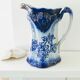 Old pitcher in blue flow, T.Rathbone, England circa 1910