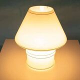 Vintage glass table lamp from the 70s, space age mushroom.