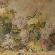 Painting by Jakub Obrovsky still life bouquet of flowers