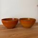 Vintage set of 2 Arcopal volcano mugs and bowls