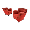 Set of two design art deco,club armchairs, 1930s