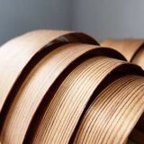 Vintage Danish pine wall lamps, 1960s, set of 2