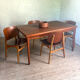 Table rectangulaire scandinave vintage en teck