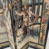 Six-panel painted screen, 20th century