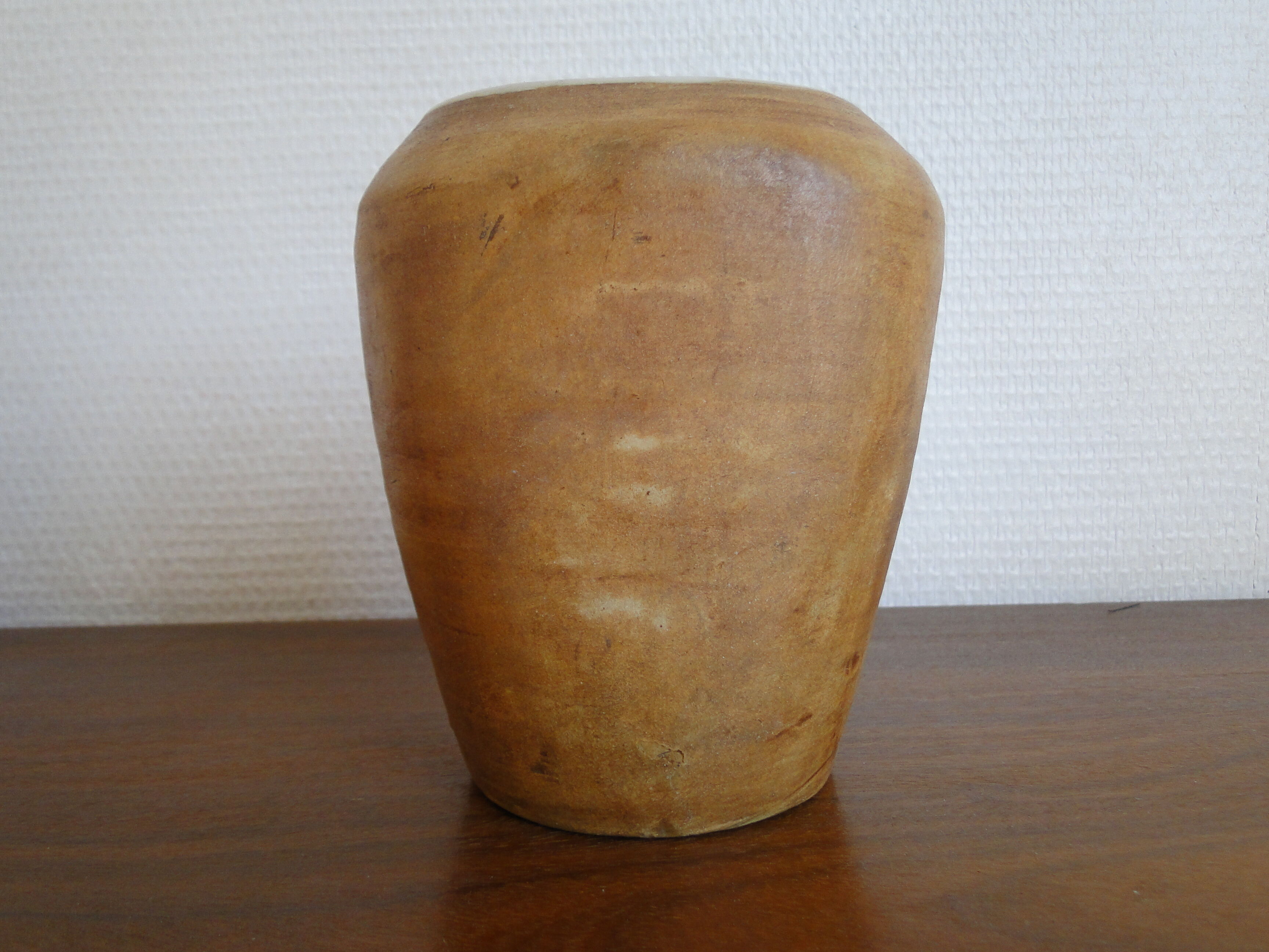 Zoomorphic vase Owl vintage pottery of the dove