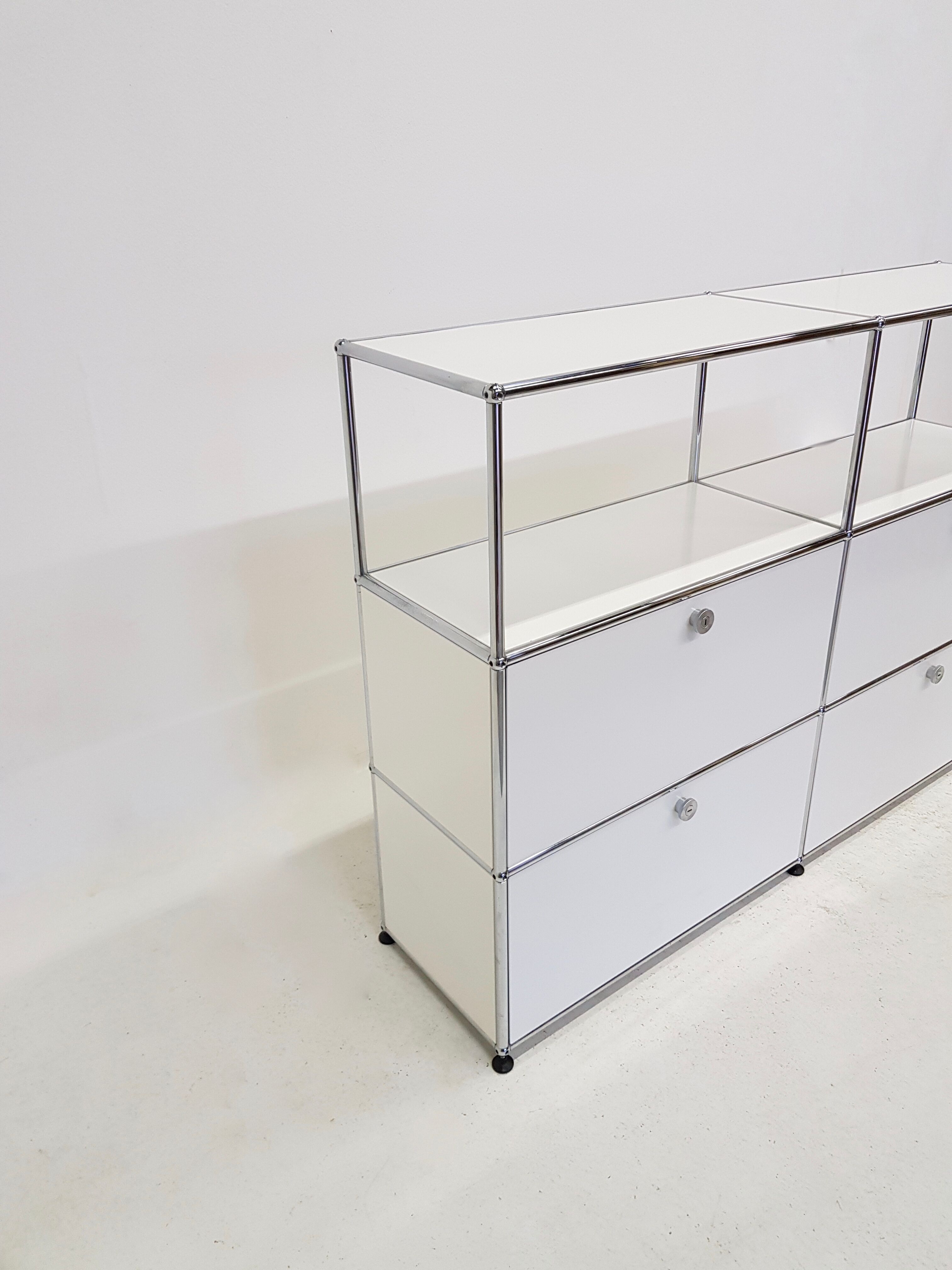 USM haller white furniture - highboard with 4 hatch doors