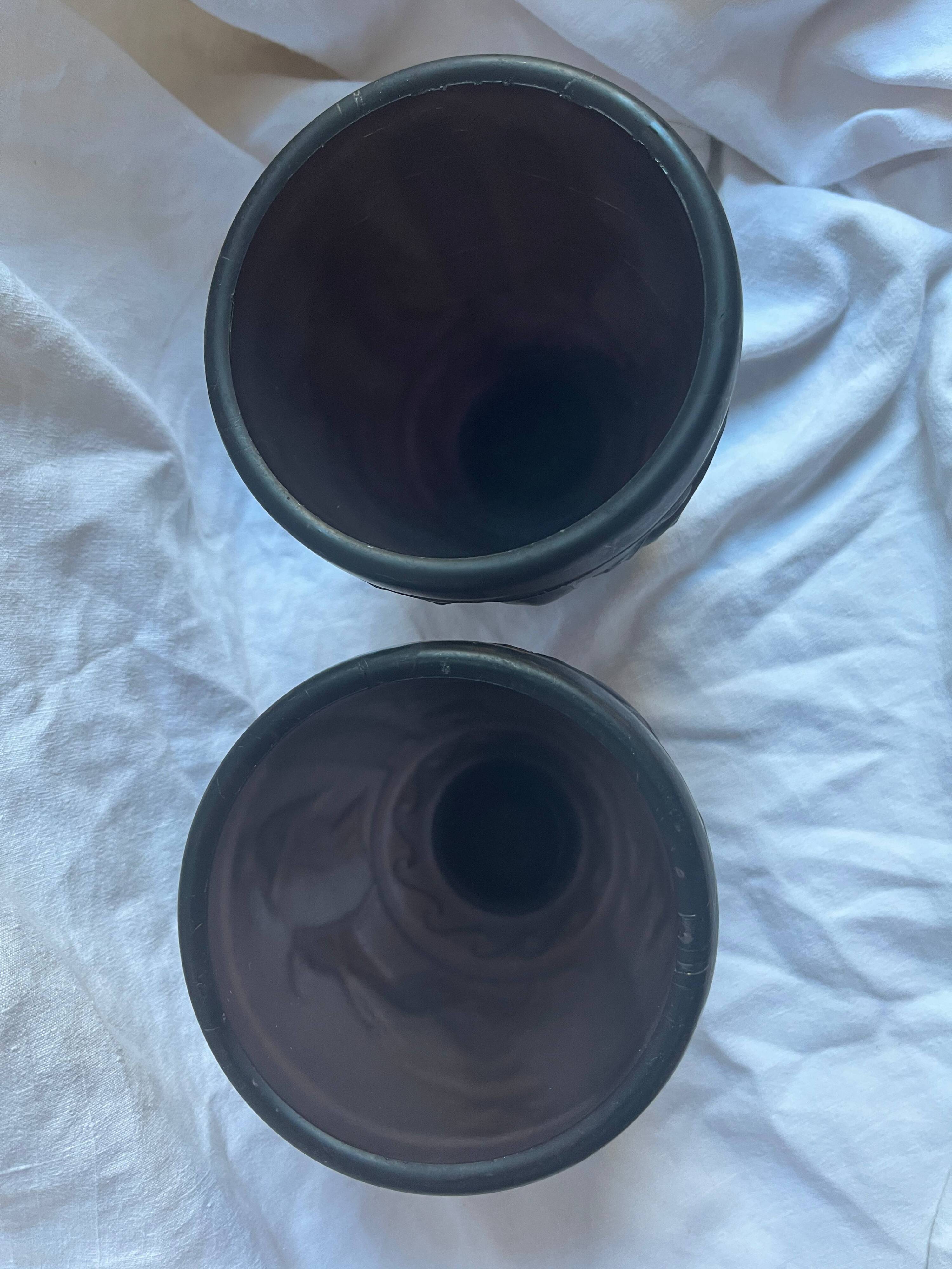 Pair of Art Deco vases Georges Le Feure (1868/1943) Glass paste Dancers