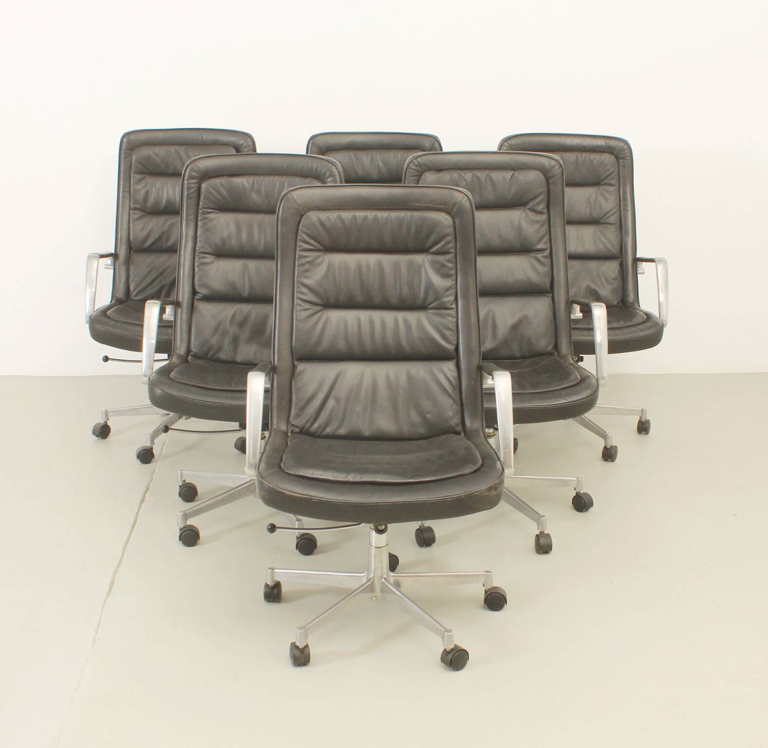 Leather office chair by Jørgen Kastholm for Kill International