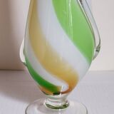 Vintage two-tone glass vase 39 cm