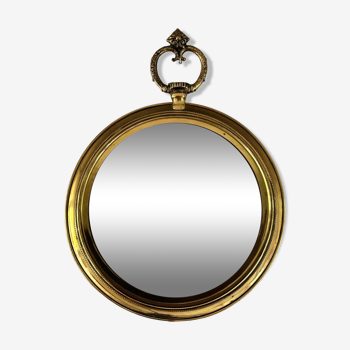 Round brass mirror