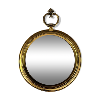 Round brass mirror