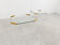 Tables de café ou d'appoint en lucite et laiton, années 1970