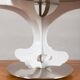 Lampe de table italienne Space Age avec abat-jour en verre de Murano, années 1970.