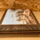 Antique painted ceramic musical coaster chateau chaumont/loire