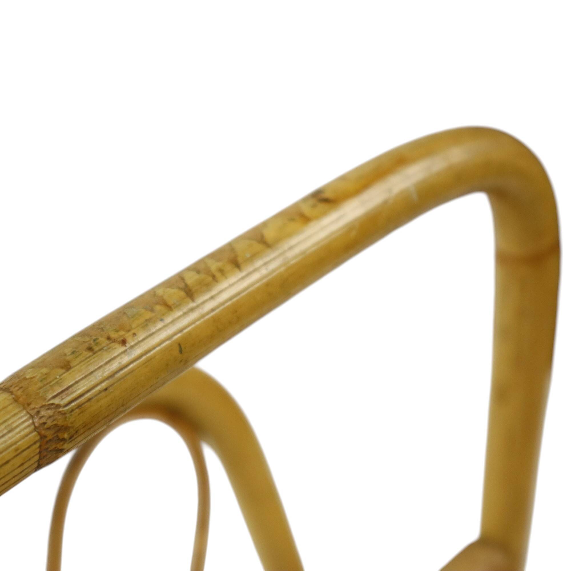 French Rattan Magazine Rack Boho Style Sixties