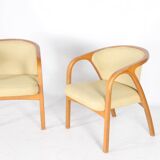 Pair of small Japanese armchairs