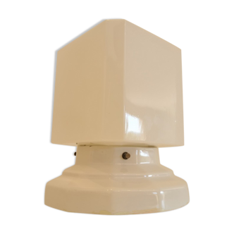 Lampe à poser Art déco blanche