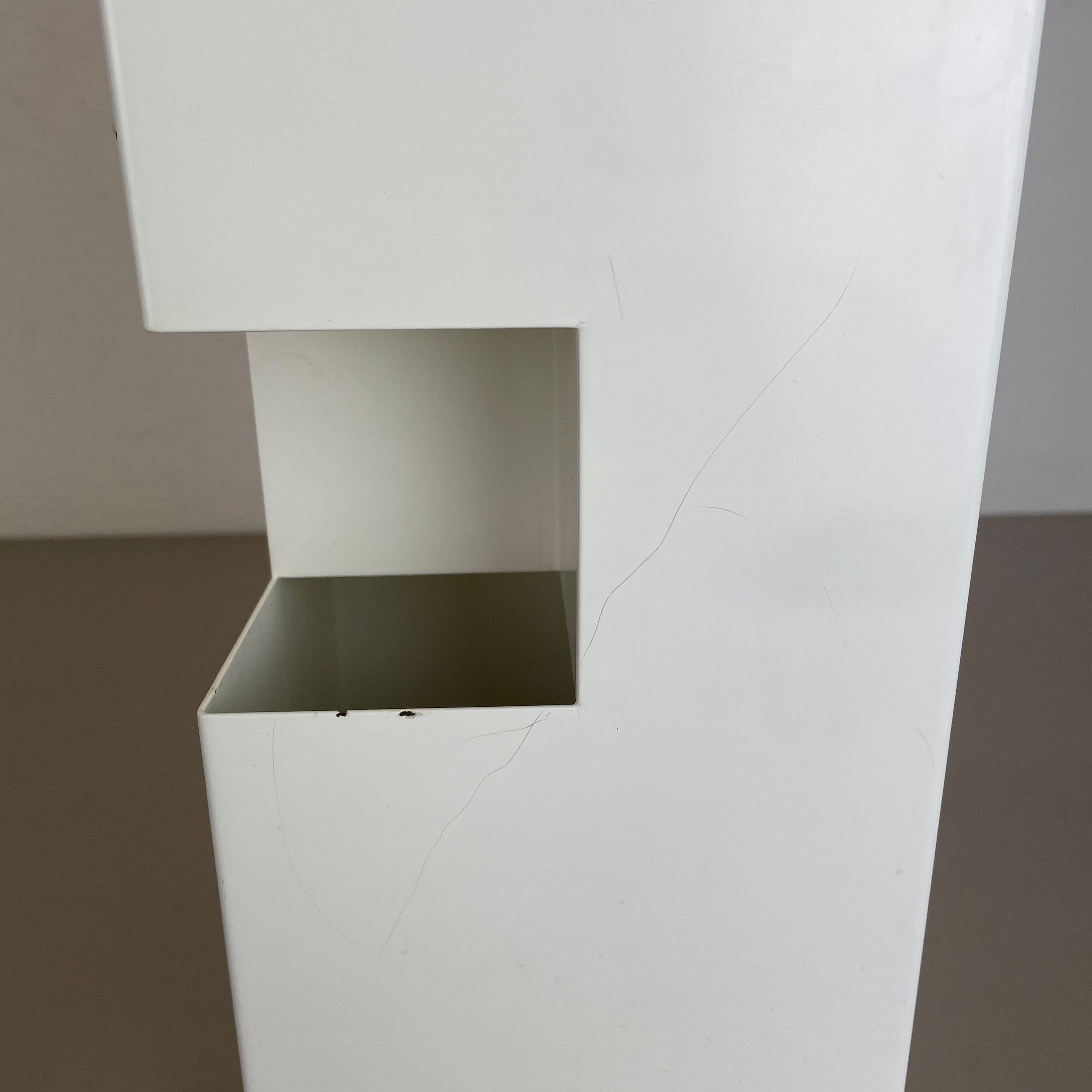 Original Modernist Cubic Pop Art Metal Umbrella Stand, France, 1970s