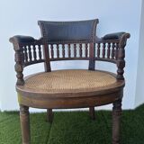 Napoleon III office chair in solid wood