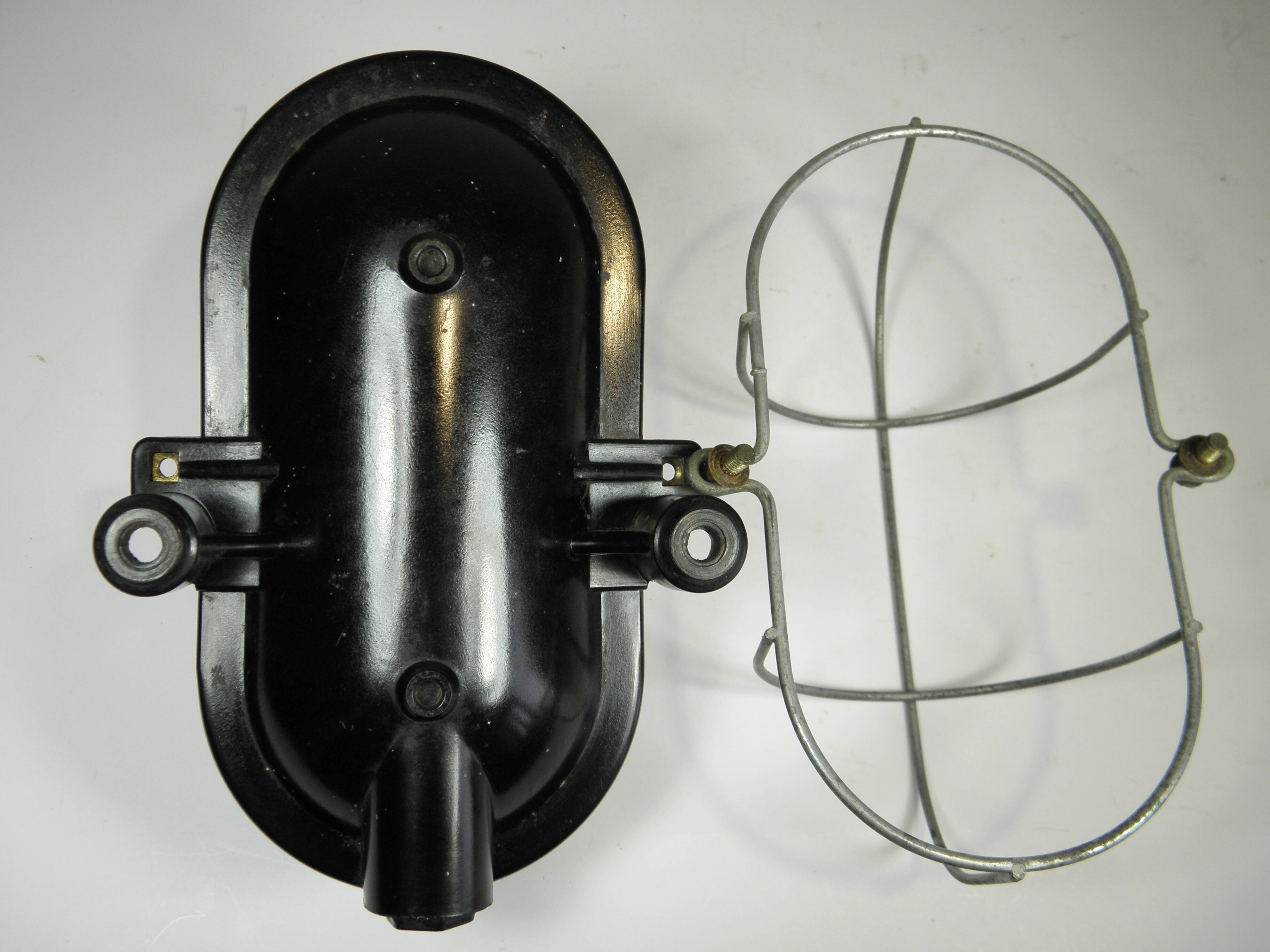 Glass and bakelite wall light