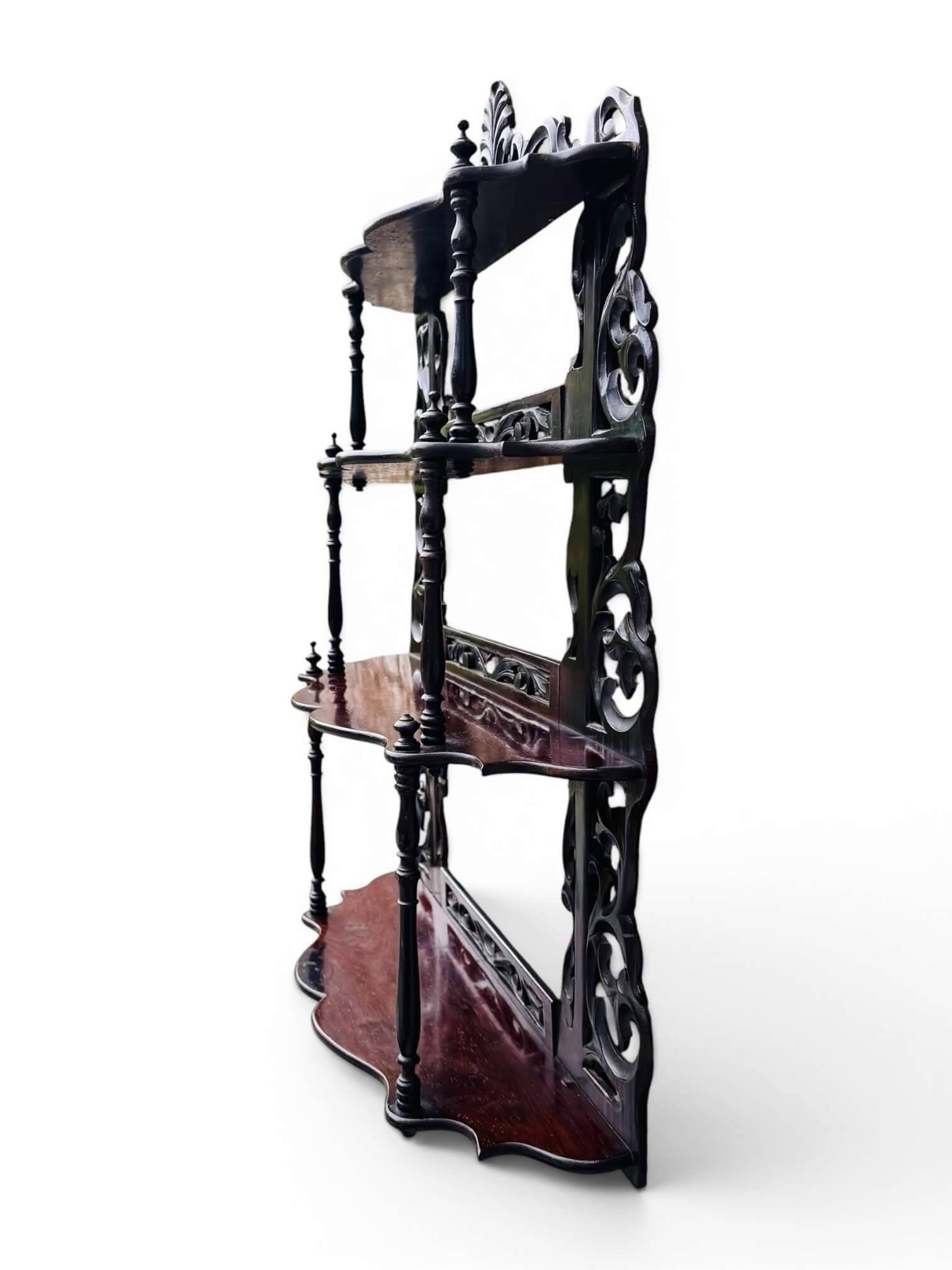 Napoleon III mahogany wall shelf