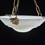 Charming white Art Deco alabaster pendant, 1940s