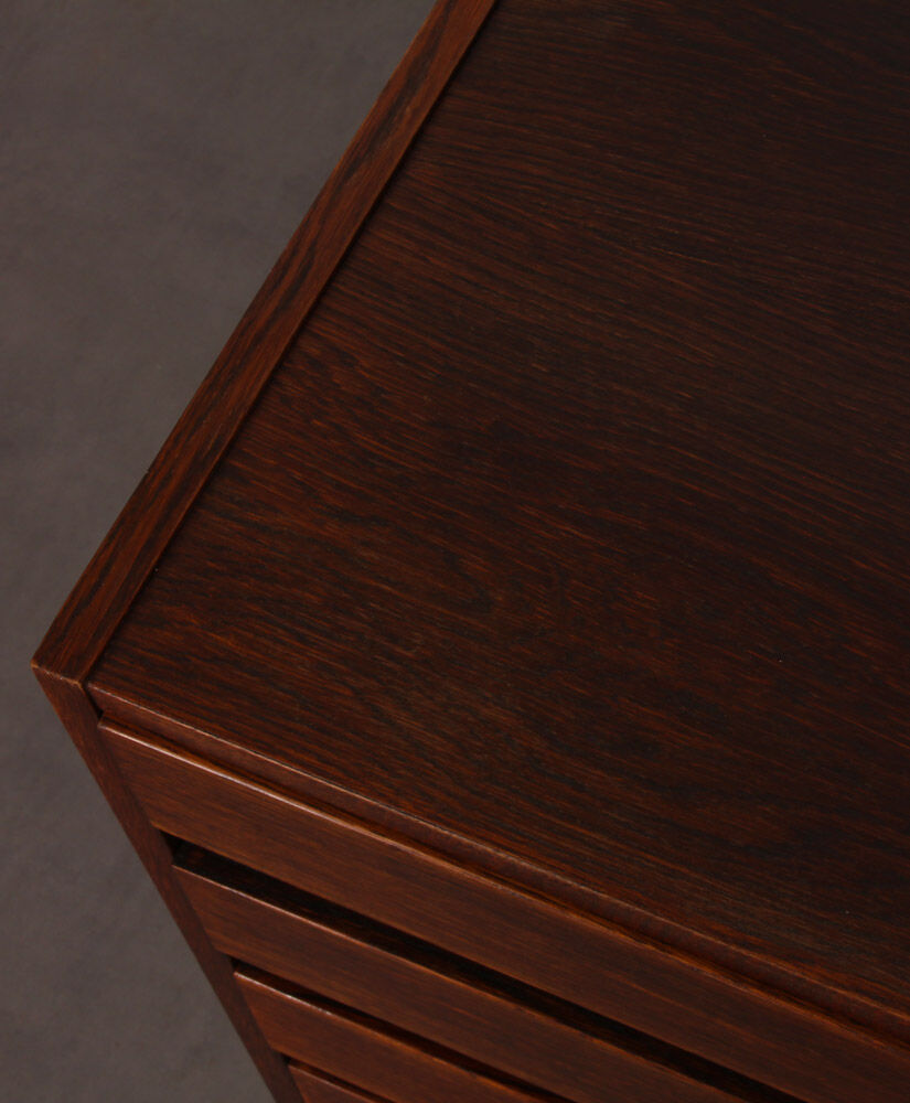 Vintage chest of drawers in dark oak, Czech design, 1970
