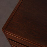 Vintage chest of drawers in dark oak, Czech design, 1970