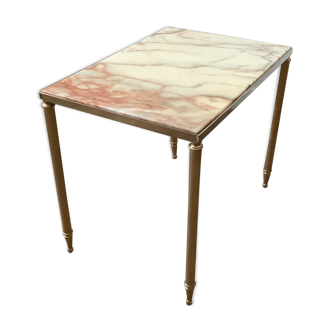 Marble and gilded sofa end