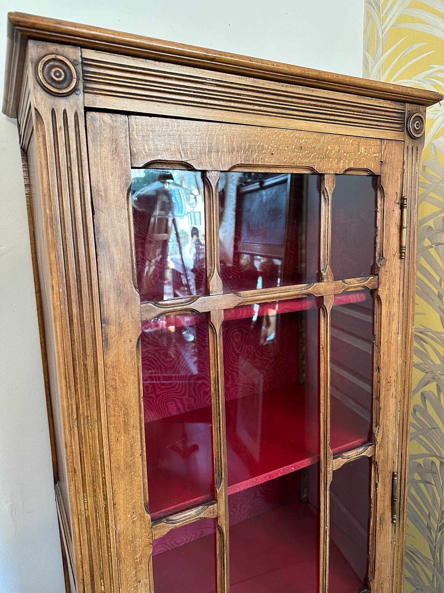 Small walnut display case