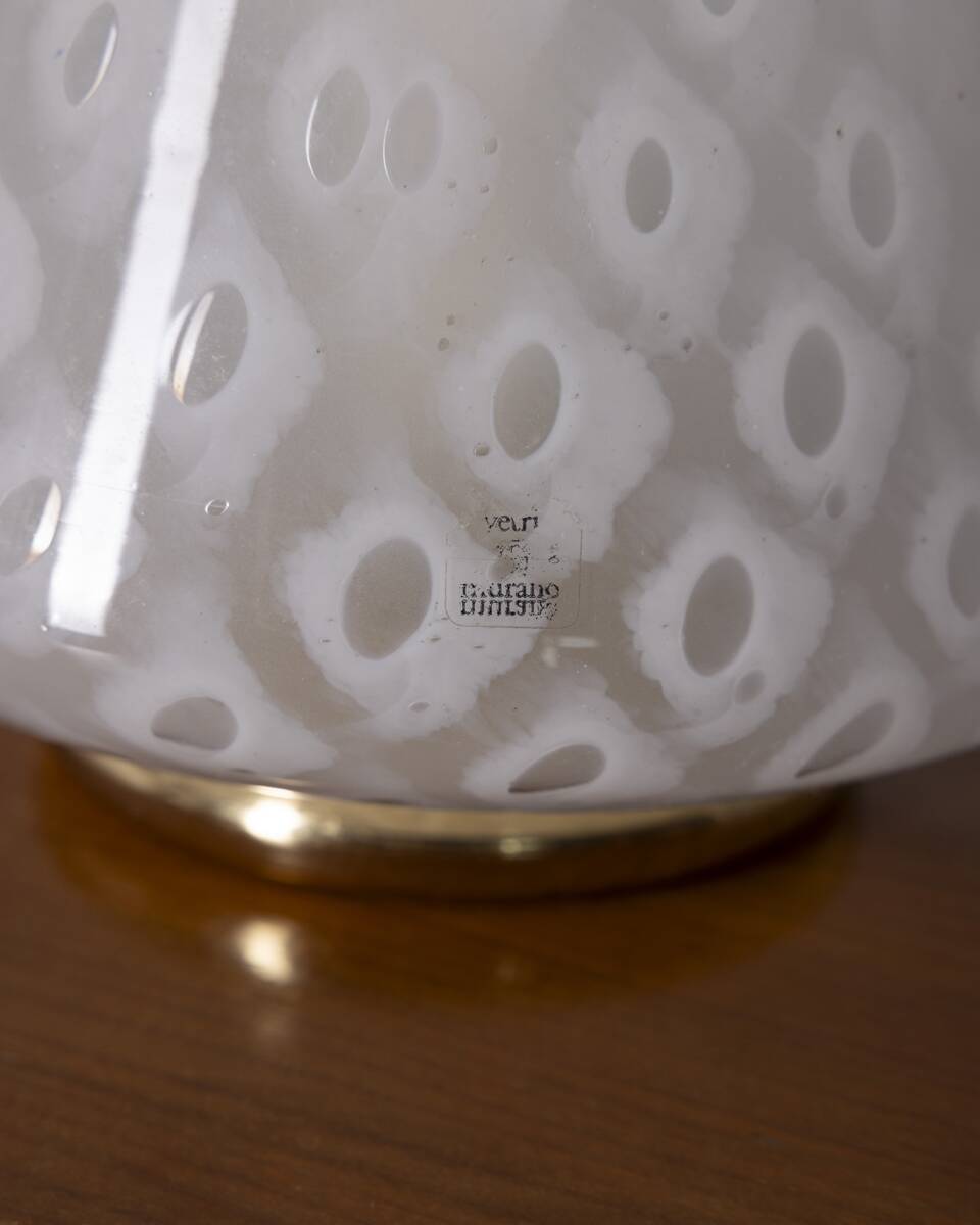 Vintage 1970s Murano glass table lamp, Italian design
