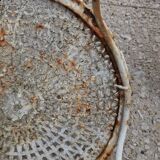 Lot de 4 chaises de jardin en fer forgé ancien