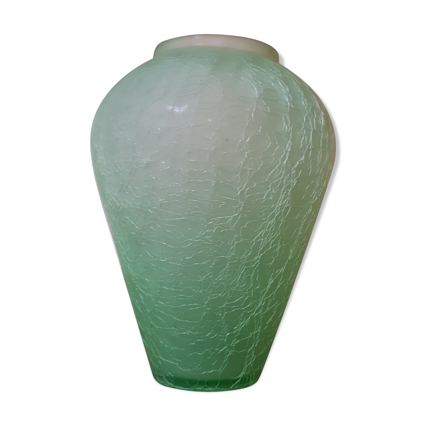 Vase en verre  craquelé