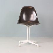 Charles & Ray Eames Set of 4 Off Black"La Fonda" Chairs for Herman Miller, 1960