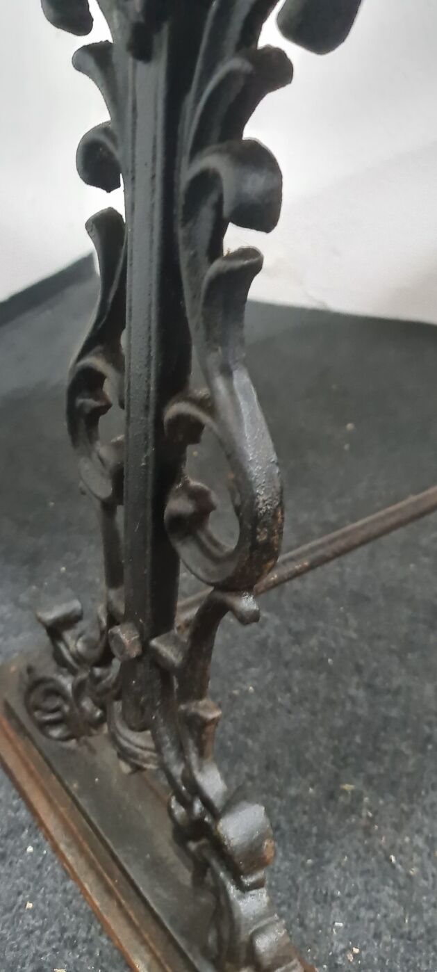 Vintage cast iron and stone garden table