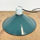 Industrial petrol enamel pendant light, 1970s