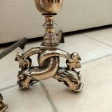 18th Century Dolphin Andirons