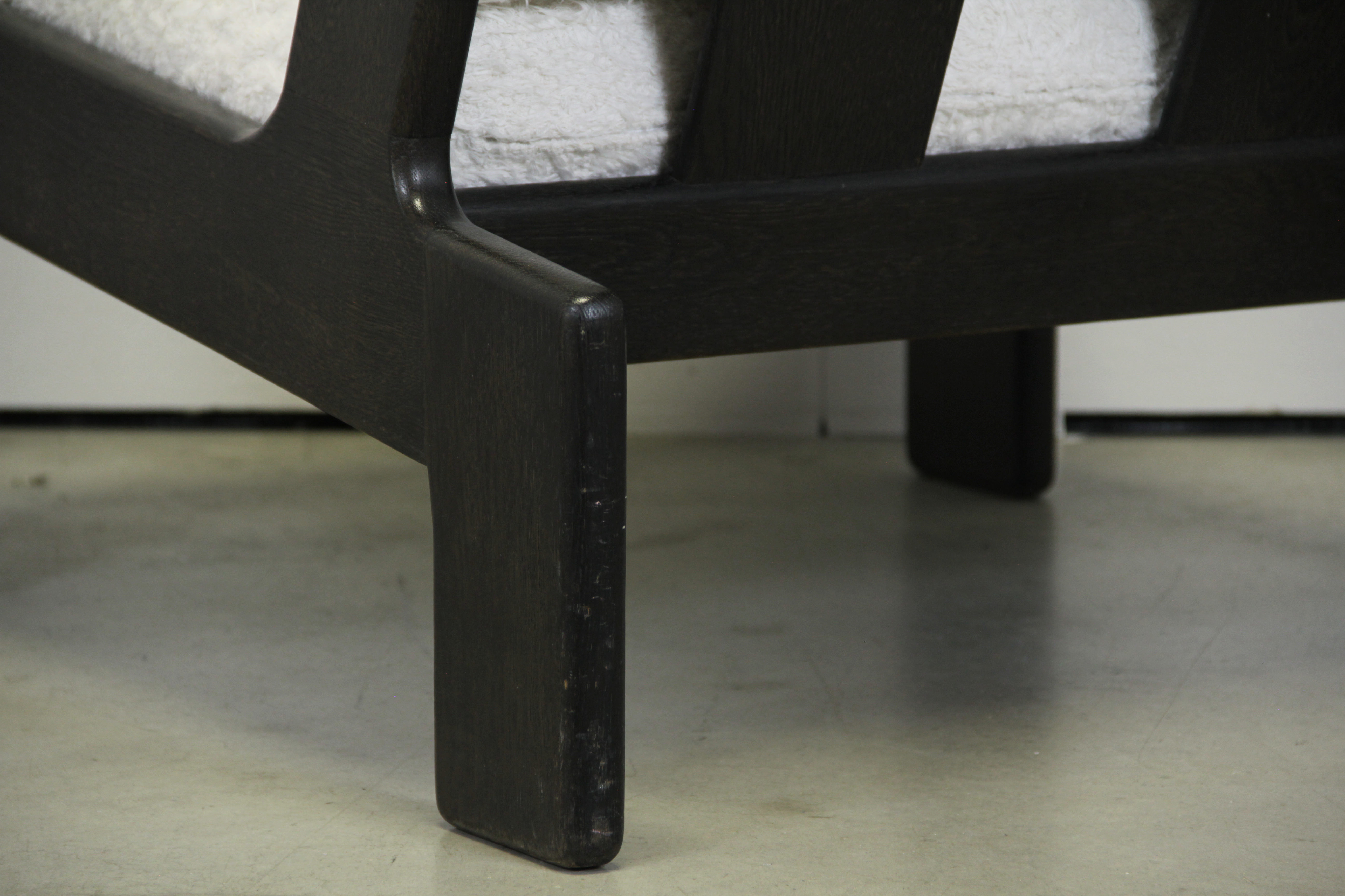 Brutalist oak lounge chair by Esko Pajamies for ASKO, Finland 1970s