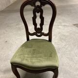 Set of two stylish chairs, khaki green seats