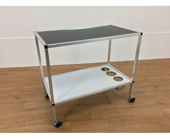 1970 minimalist serving in brushed aluminum reversible tray