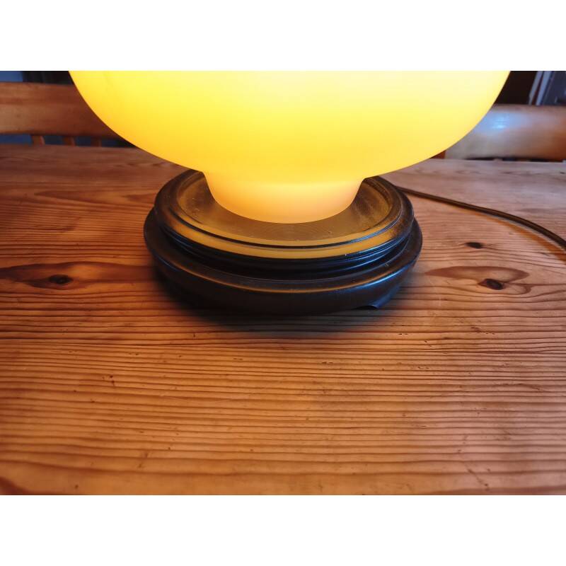 Lampe opaline saumon année 60